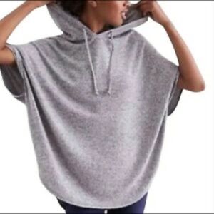 Aerie Just Add Leggings Heather Gray Hooded Poncho